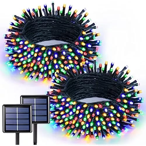 LUCES LED CON PANEL SOLAR X 10 METROS - CON ENCENDIDO Y APAGADO AUTOMATICO