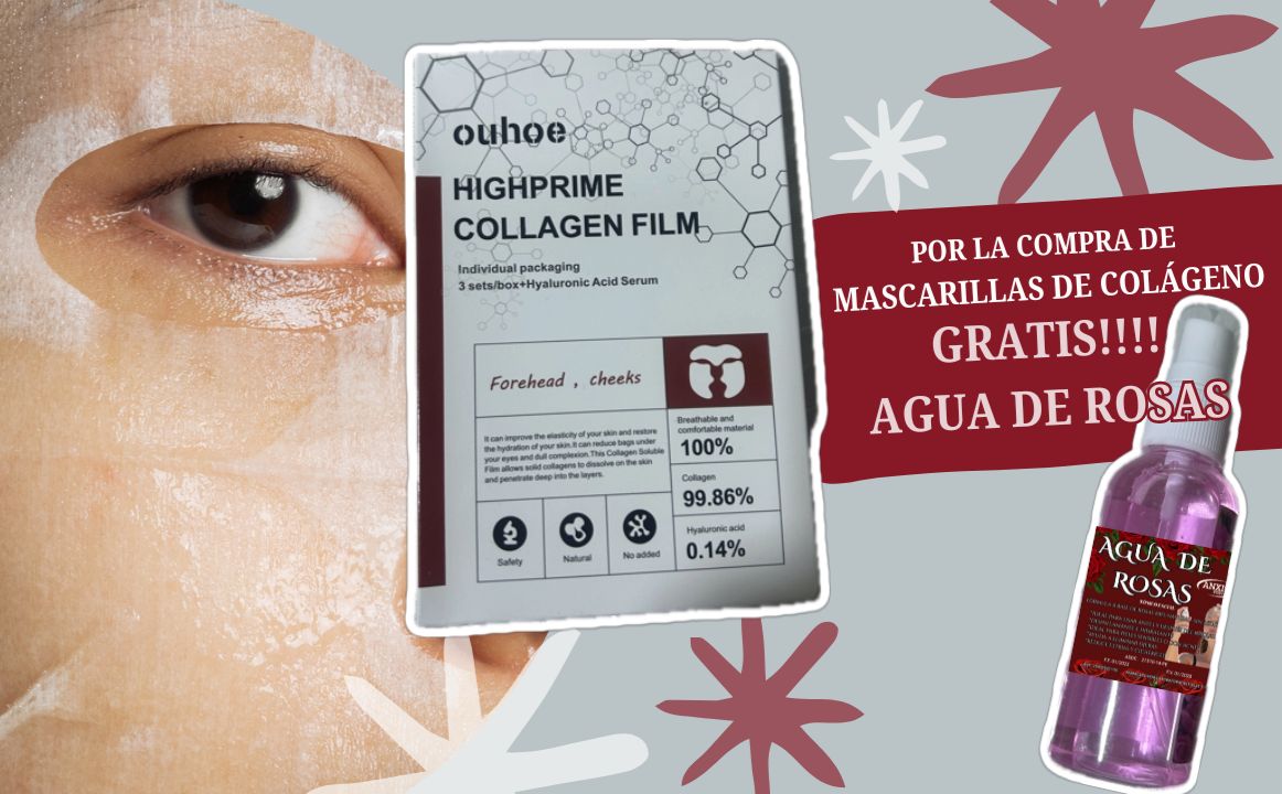 ✨ Parches de Colágeno – Mas tónico de agua de rosas gratis✨