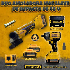 SUPER DÚO - AMOLADORA MÁS LLAVE DE IMPACTO AMERICANO 🇺🇸 | ENVÍO GRATIS
