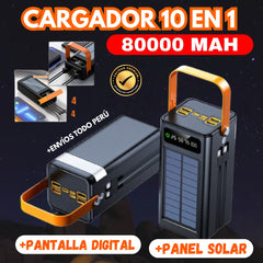 🌞 CARGADOR PORTÁTIL POWER BANK SOLAR 80000MAH 🔋 | ENVÍO GRATIS