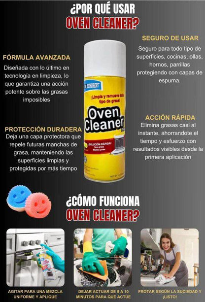 2 X 1 ESPUMA QUITA GRASA - OVEN CLEANER