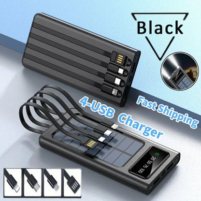 CARGADOR PORTATIL Power Bank SOLAR  4 EN 1 |18000 mAh + Linterna + Panel Solar