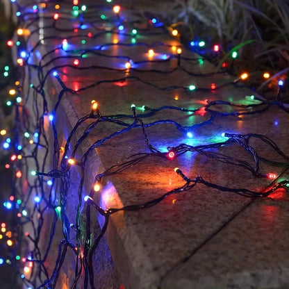 LUCES NAVIDEÑA CON PANEL SOLAR